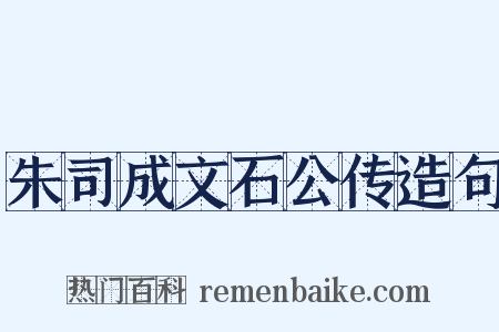 朱司成文石公传造句是什么意思的图片